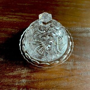 Crystal butter dish
